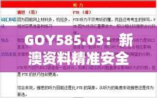 GOY585.03:新澳资料精准安全评估日常方案