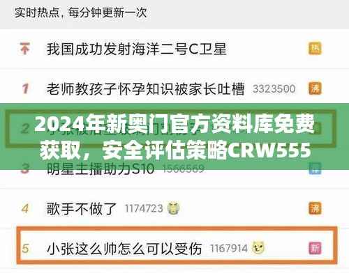 2024年新奥门官方资料库免费获取,安全评估策略CRW555.53速达版