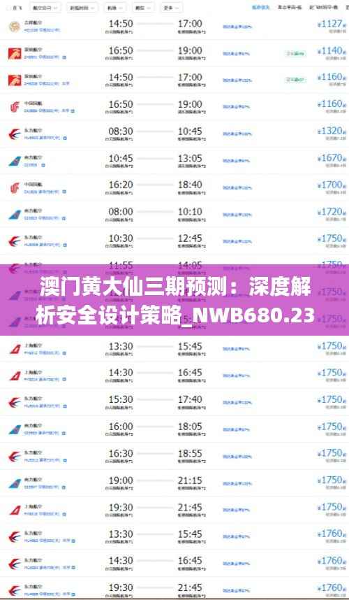 澳门黄大仙三期预测:深度解析安全设计策略_NWB680.23广播版