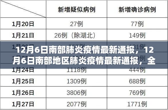 12月6日南部地区肺炎疫情最新通报与深度解析，全面观察疫情动态