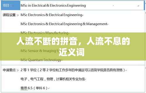人流不断的拼音，人流不息的近义词 