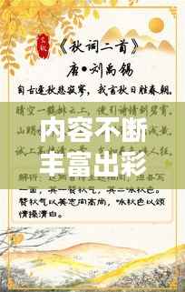 内容不断丰富出彩的词语,内容丰富多彩的词语