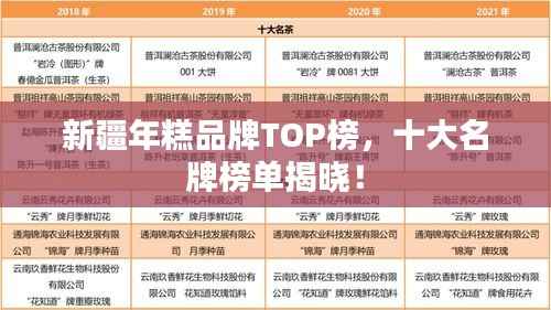 新疆年糕品牌TOP榜,十大名牌榜单揭晓!