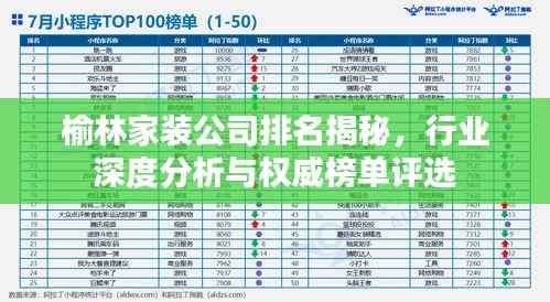 榆林家装公司排名揭秘，行业深度分析与权威榜单评选