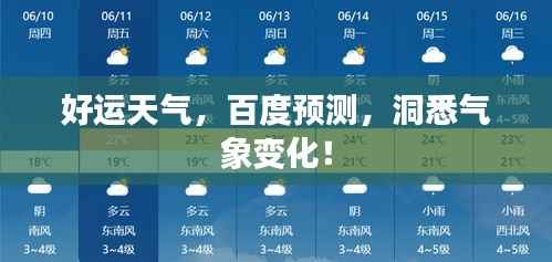好运天气,百度预测,洞悉气象变化!